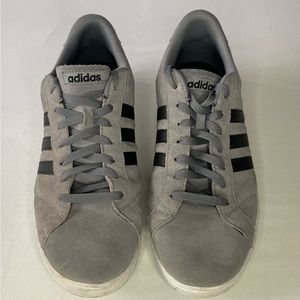 Adidas Daily in Dove Grey with Black Stripes